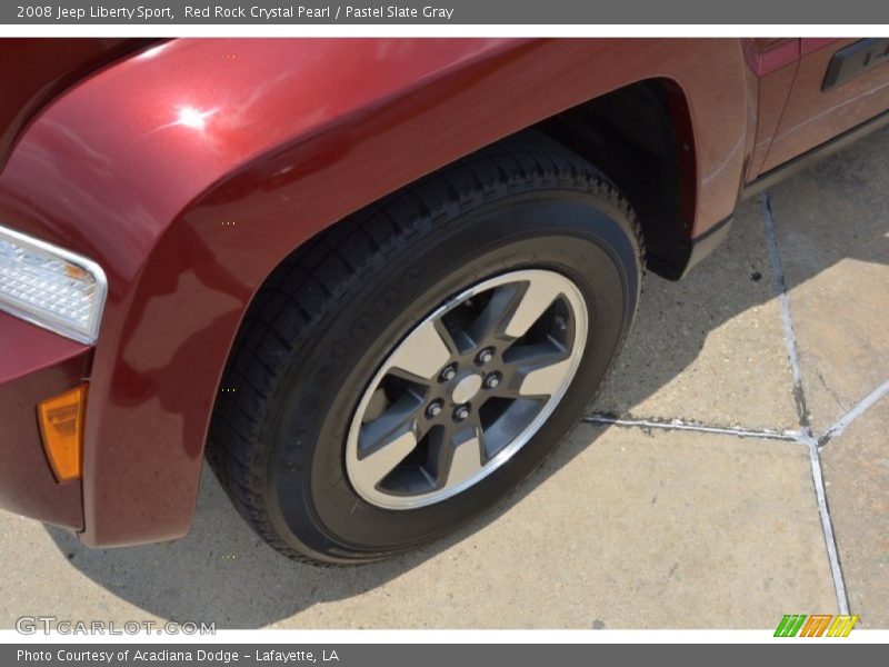 Red Rock Crystal Pearl / Pastel Slate Gray 2008 Jeep Liberty Sport