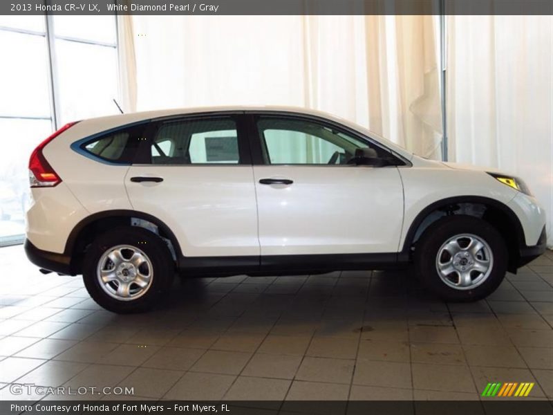 White Diamond Pearl / Gray 2013 Honda CR-V LX