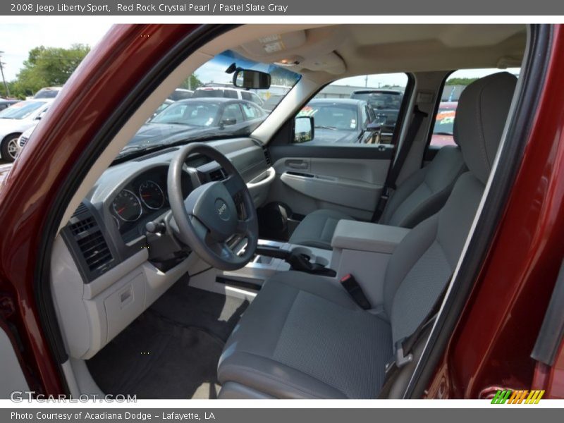 Red Rock Crystal Pearl / Pastel Slate Gray 2008 Jeep Liberty Sport