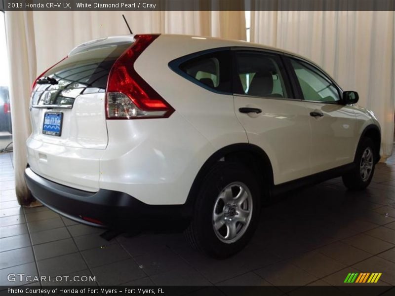 White Diamond Pearl / Gray 2013 Honda CR-V LX