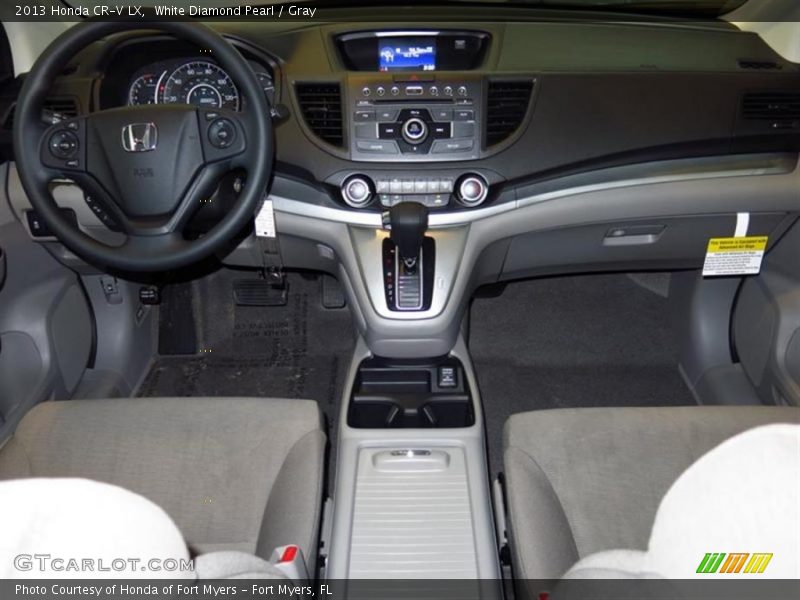 White Diamond Pearl / Gray 2013 Honda CR-V LX