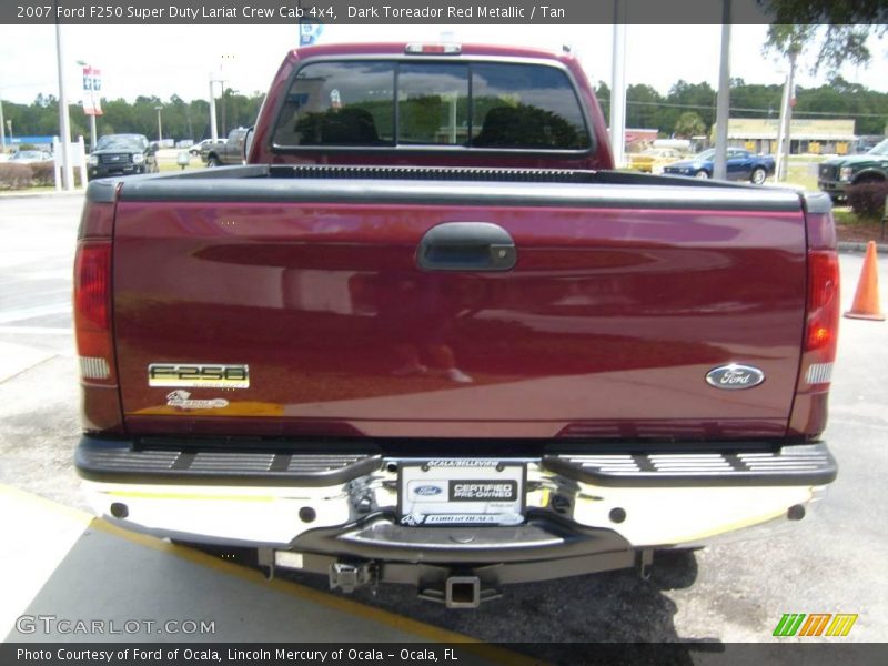 Dark Toreador Red Metallic / Tan 2007 Ford F250 Super Duty Lariat Crew Cab 4x4