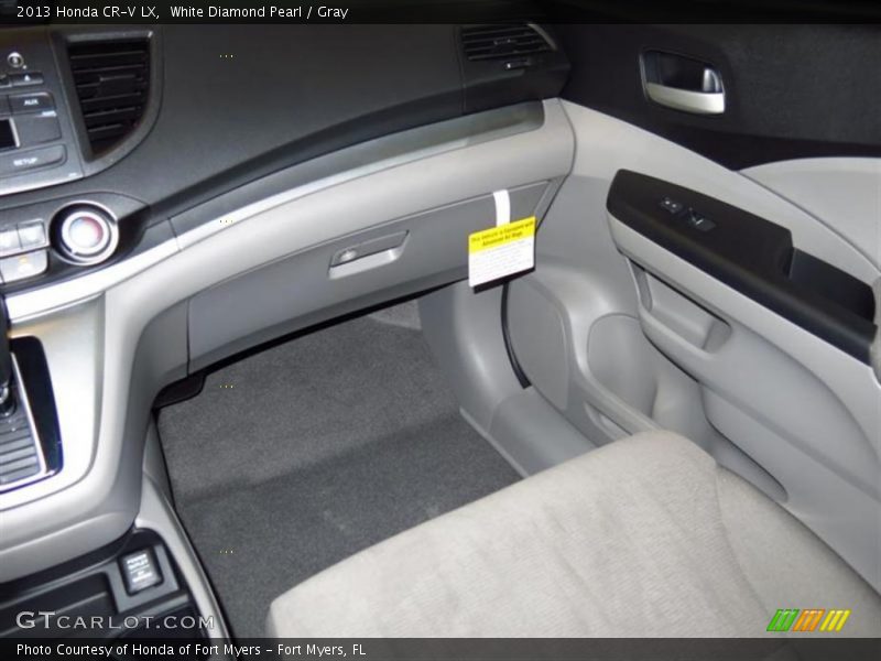 White Diamond Pearl / Gray 2013 Honda CR-V LX
