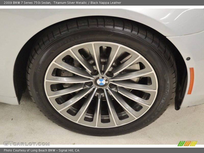 Titanium Silver Metallic / Black Nappa Leather 2009 BMW 7 Series 750i Sedan