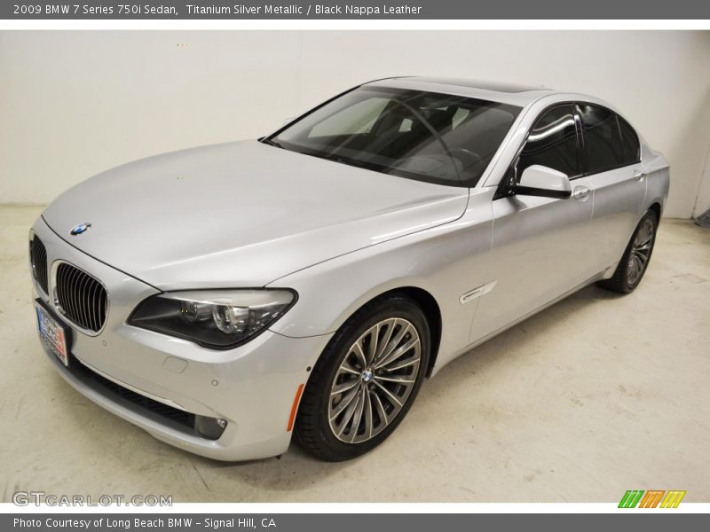 Titanium Silver Metallic / Black Nappa Leather 2009 BMW 7 Series 750i Sedan