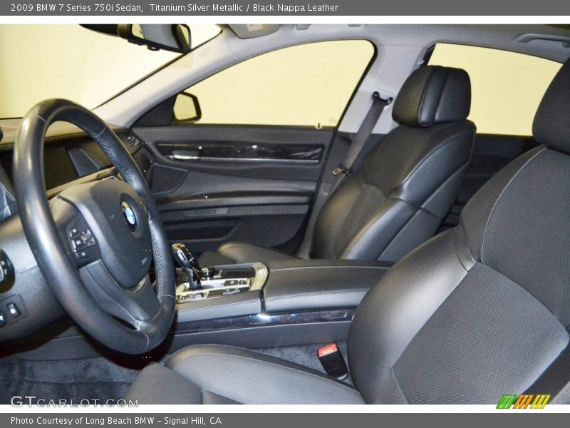Titanium Silver Metallic / Black Nappa Leather 2009 BMW 7 Series 750i Sedan
