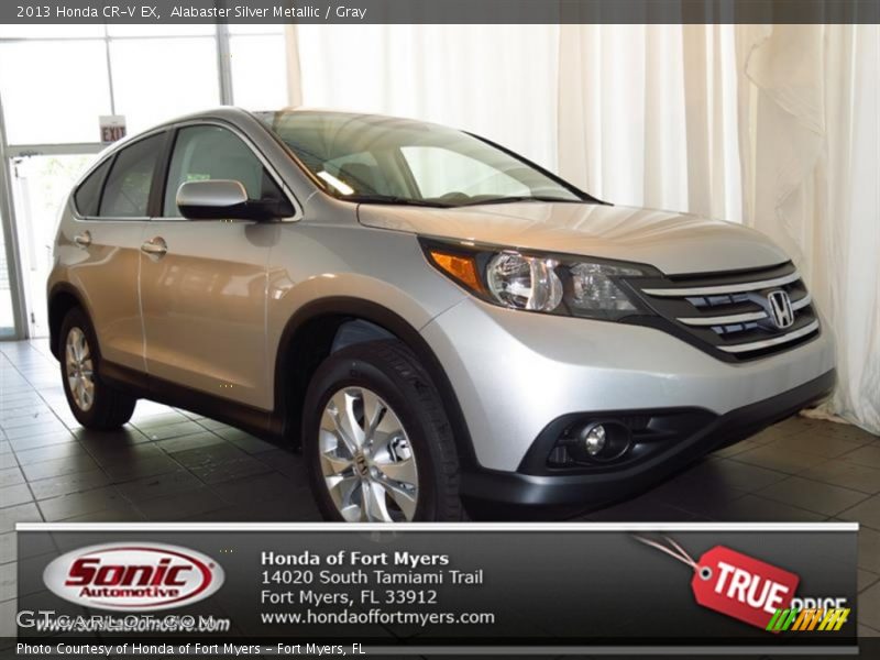 Alabaster Silver Metallic / Gray 2013 Honda CR-V EX