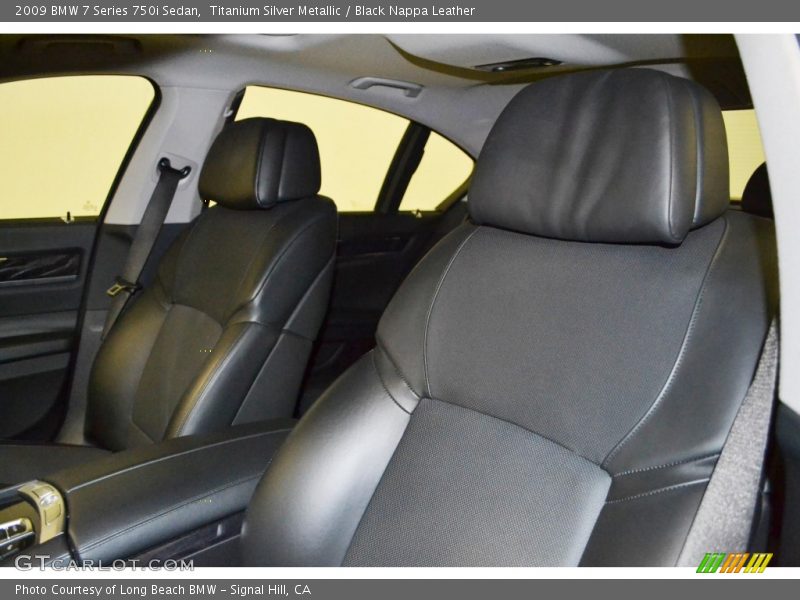 Titanium Silver Metallic / Black Nappa Leather 2009 BMW 7 Series 750i Sedan