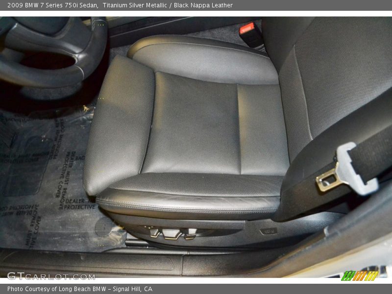 Titanium Silver Metallic / Black Nappa Leather 2009 BMW 7 Series 750i Sedan