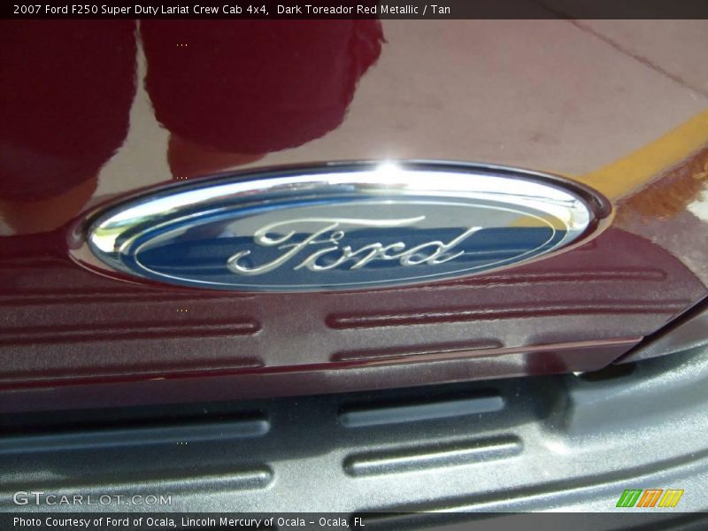 Dark Toreador Red Metallic / Tan 2007 Ford F250 Super Duty Lariat Crew Cab 4x4