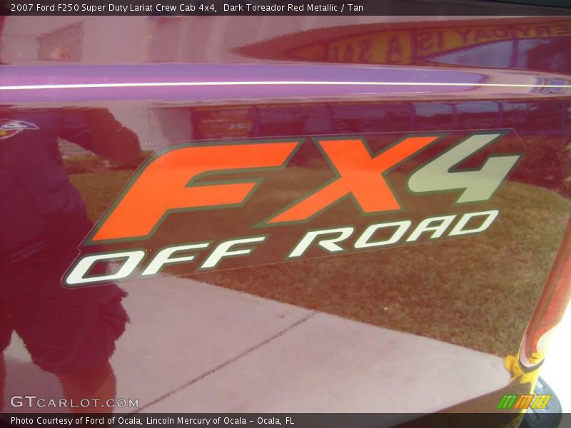 Dark Toreador Red Metallic / Tan 2007 Ford F250 Super Duty Lariat Crew Cab 4x4