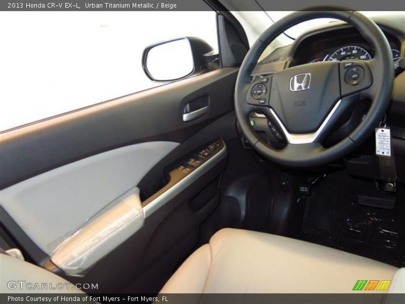 Urban Titanium Metallic / Beige 2013 Honda CR-V EX-L