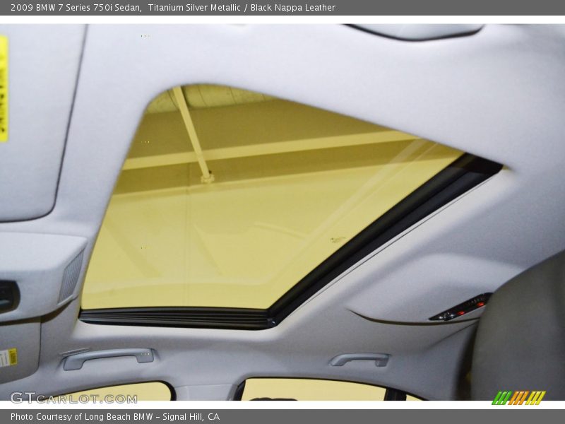 Titanium Silver Metallic / Black Nappa Leather 2009 BMW 7 Series 750i Sedan
