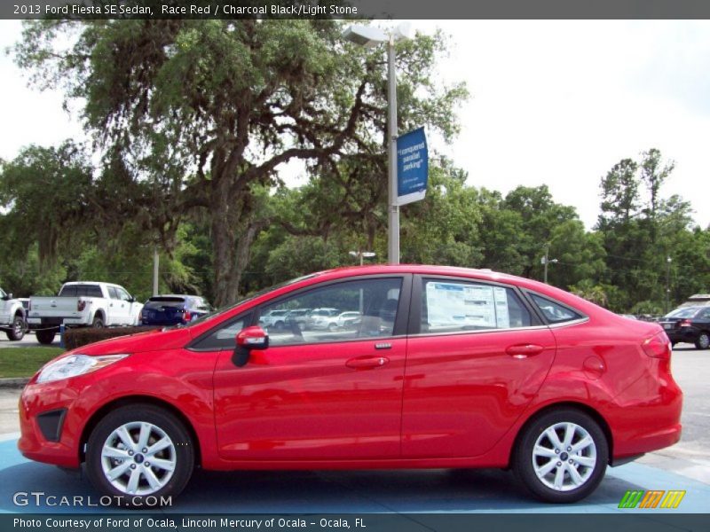 Race Red / Charcoal Black/Light Stone 2013 Ford Fiesta SE Sedan
