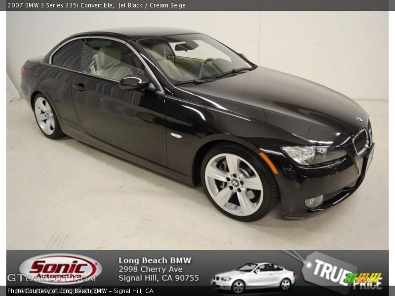 Jet Black / Cream Beige 2007 BMW 3 Series 335i Convertible