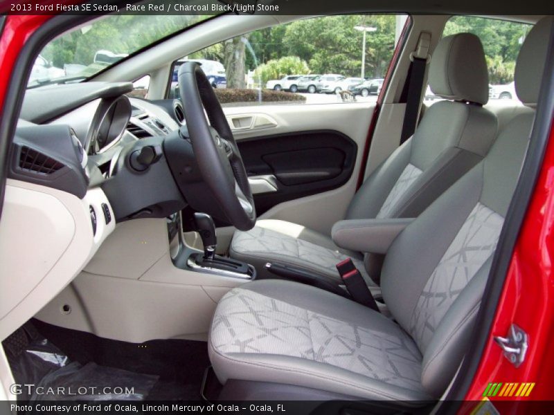 Race Red / Charcoal Black/Light Stone 2013 Ford Fiesta SE Sedan