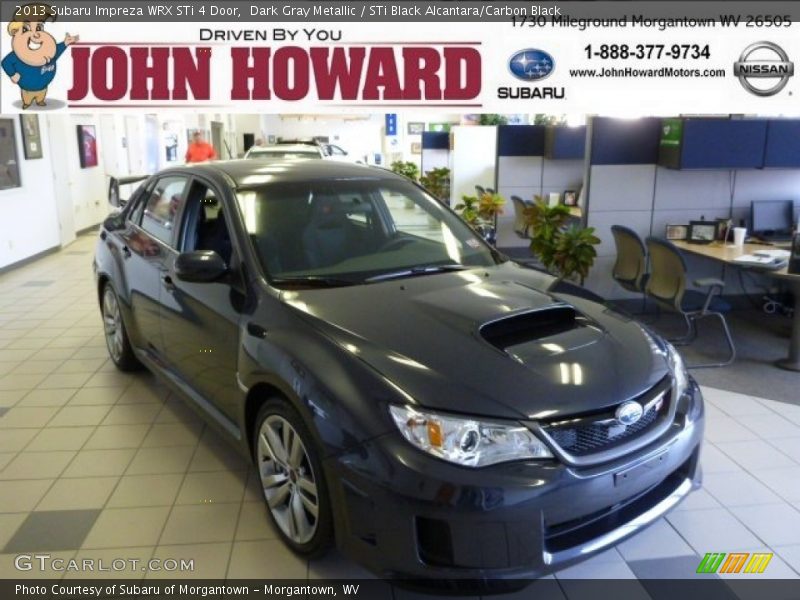 Dark Gray Metallic / STi Black Alcantara/Carbon Black 2013 Subaru Impreza WRX STi 4 Door