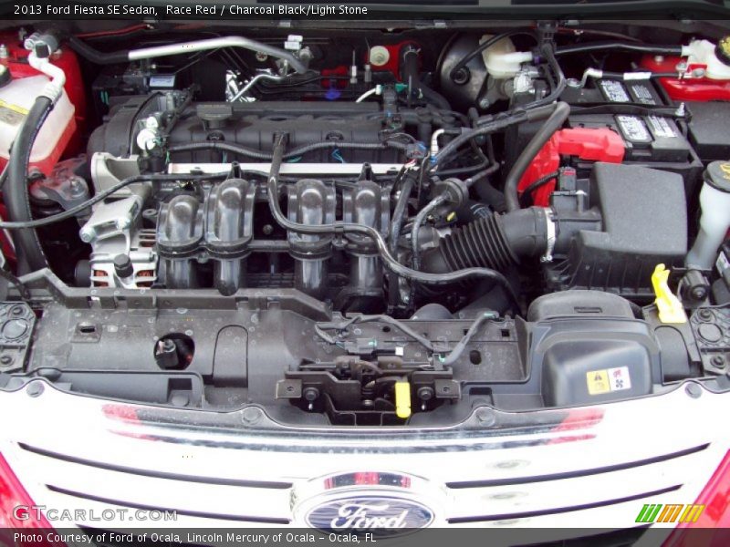 Race Red / Charcoal Black/Light Stone 2013 Ford Fiesta SE Sedan