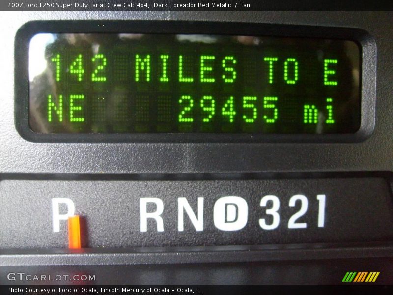 Dark Toreador Red Metallic / Tan 2007 Ford F250 Super Duty Lariat Crew Cab 4x4