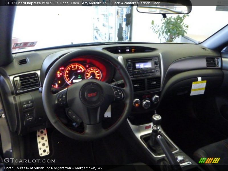 Dark Gray Metallic / STi Black Alcantara/Carbon Black 2013 Subaru Impreza WRX STi 4 Door