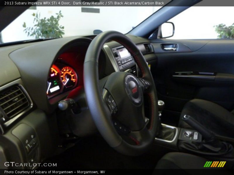 Dark Gray Metallic / STi Black Alcantara/Carbon Black 2013 Subaru Impreza WRX STi 4 Door