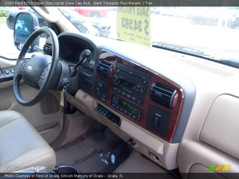 Dark Toreador Red Metallic / Tan 2007 Ford F250 Super Duty Lariat Crew Cab 4x4