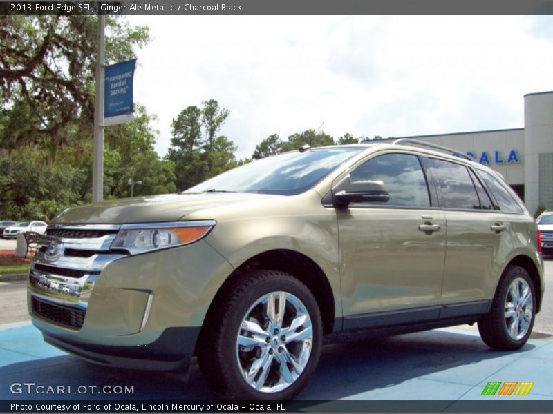 Ginger Ale Metallic / Charcoal Black 2013 Ford Edge SEL