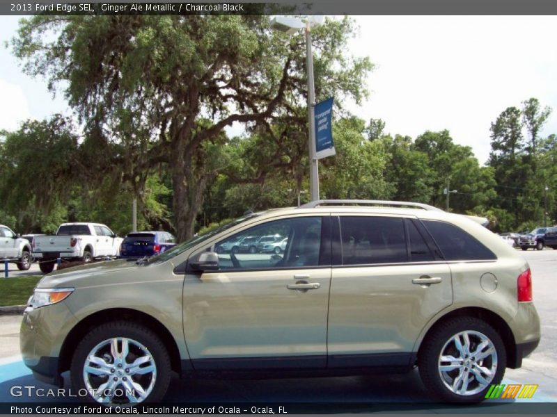 Ginger Ale Metallic / Charcoal Black 2013 Ford Edge SEL