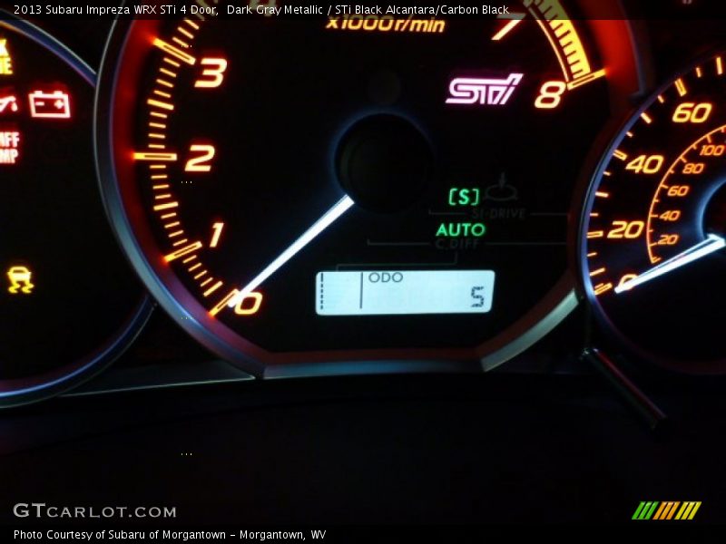 Dark Gray Metallic / STi Black Alcantara/Carbon Black 2013 Subaru Impreza WRX STi 4 Door