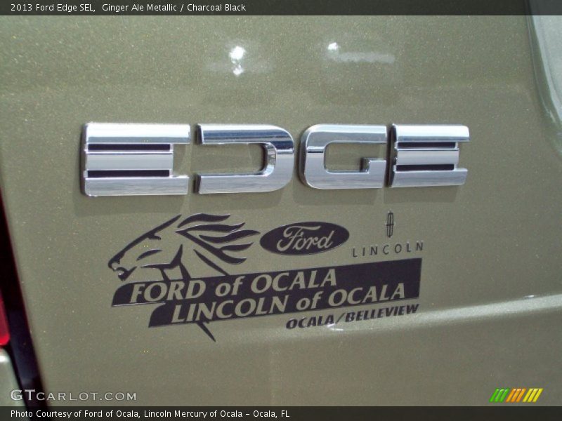 Ginger Ale Metallic / Charcoal Black 2013 Ford Edge SEL