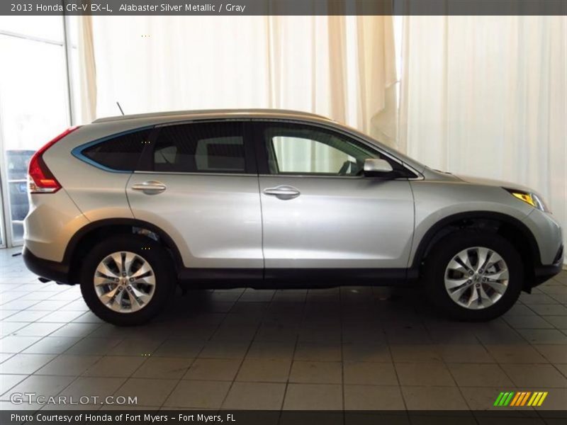 Alabaster Silver Metallic / Gray 2013 Honda CR-V EX-L