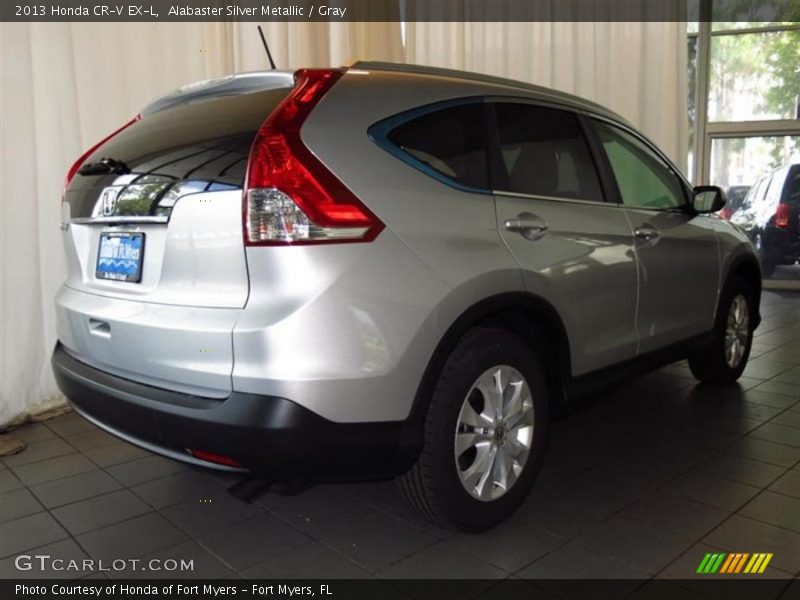 Alabaster Silver Metallic / Gray 2013 Honda CR-V EX-L