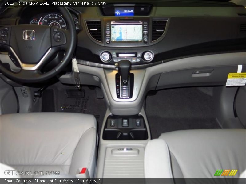 Alabaster Silver Metallic / Gray 2013 Honda CR-V EX-L