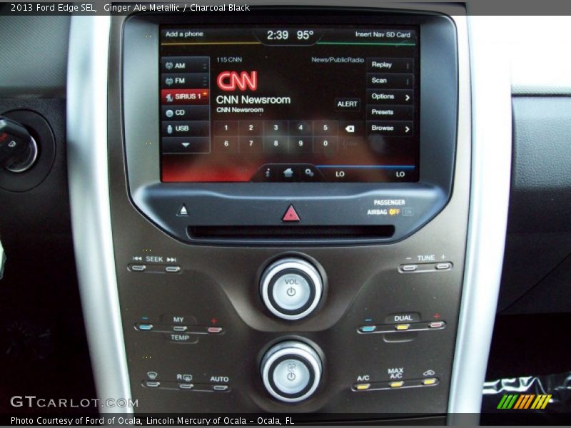 Ginger Ale Metallic / Charcoal Black 2013 Ford Edge SEL