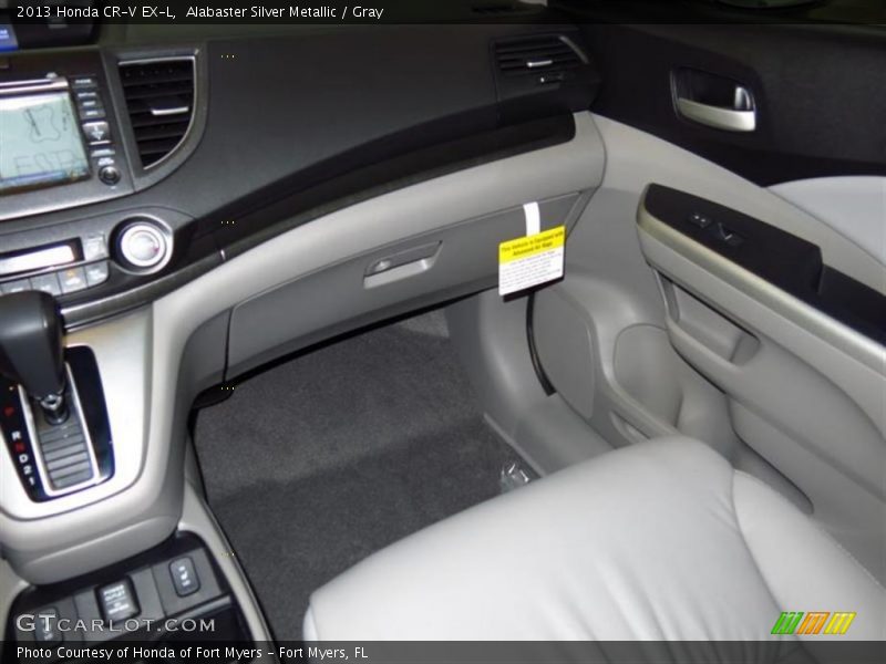 Alabaster Silver Metallic / Gray 2013 Honda CR-V EX-L