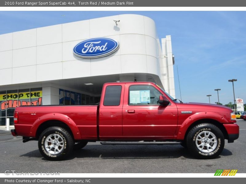 Torch Red / Medium Dark Flint 2010 Ford Ranger Sport SuperCab 4x4