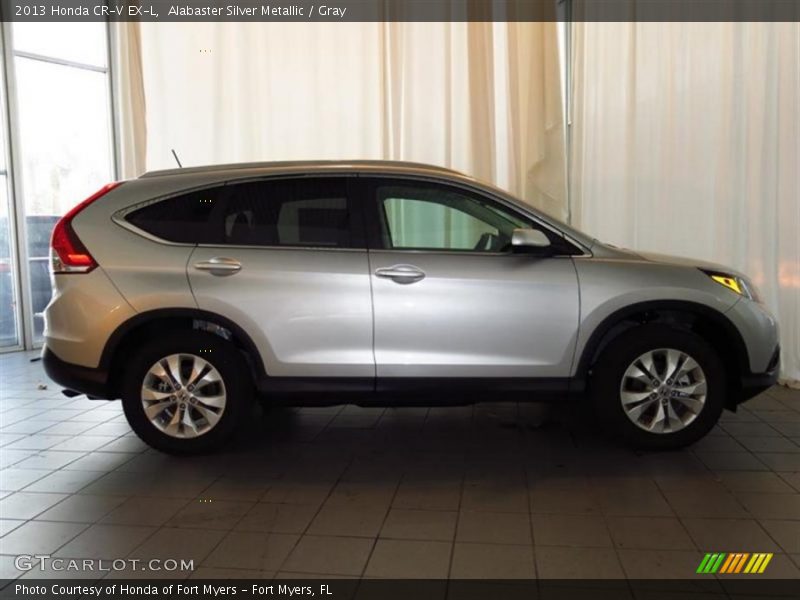 Alabaster Silver Metallic / Gray 2013 Honda CR-V EX-L