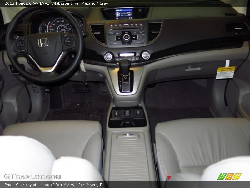 Alabaster Silver Metallic / Gray 2013 Honda CR-V EX-L