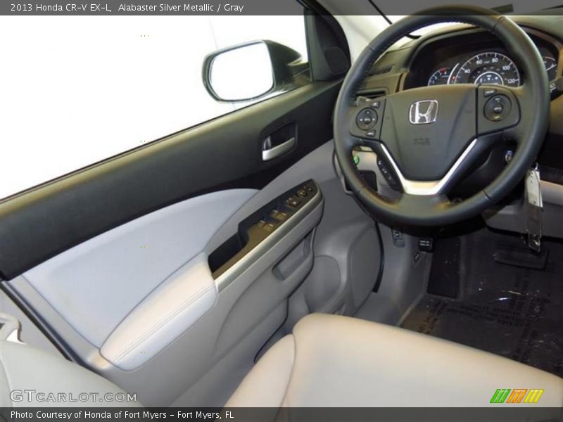 Alabaster Silver Metallic / Gray 2013 Honda CR-V EX-L