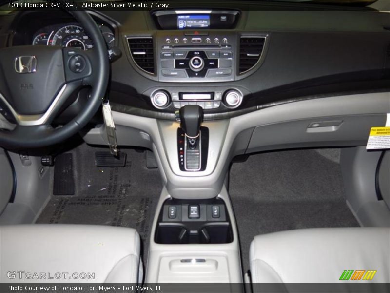 Alabaster Silver Metallic / Gray 2013 Honda CR-V EX-L