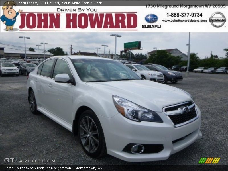 Satin White Pearl / Black 2014 Subaru Legacy 2.5i Limited
