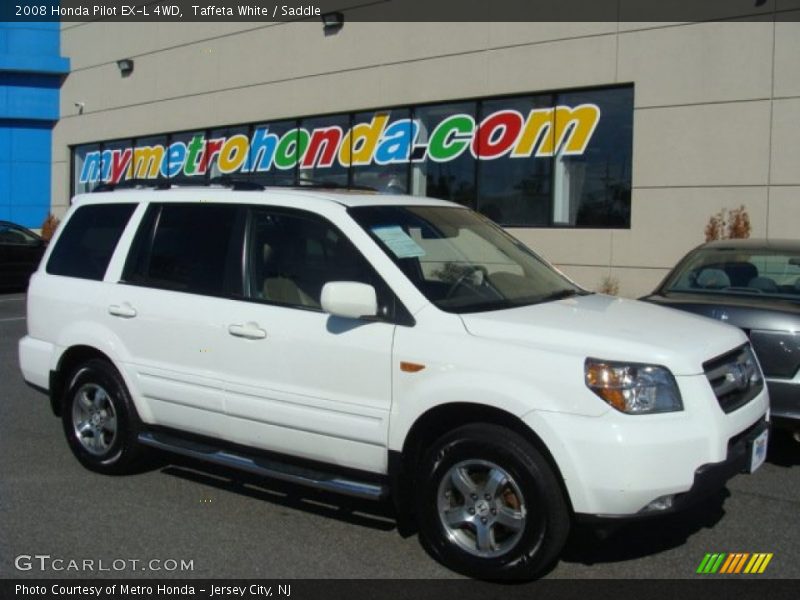 Taffeta White / Saddle 2008 Honda Pilot EX-L 4WD