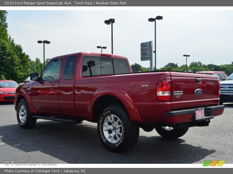 Torch Red / Medium Dark Flint 2010 Ford Ranger Sport SuperCab 4x4