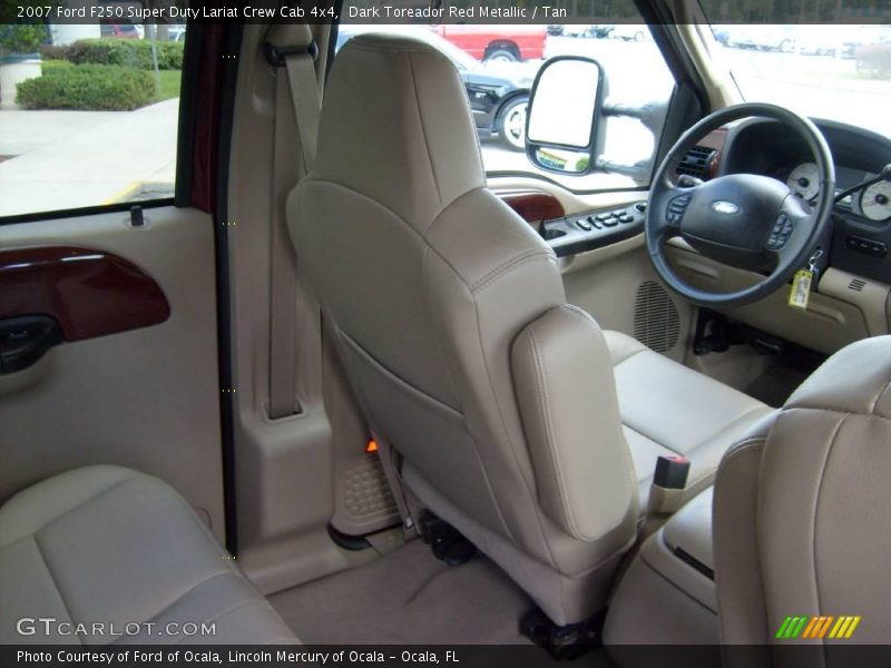 Dark Toreador Red Metallic / Tan 2007 Ford F250 Super Duty Lariat Crew Cab 4x4