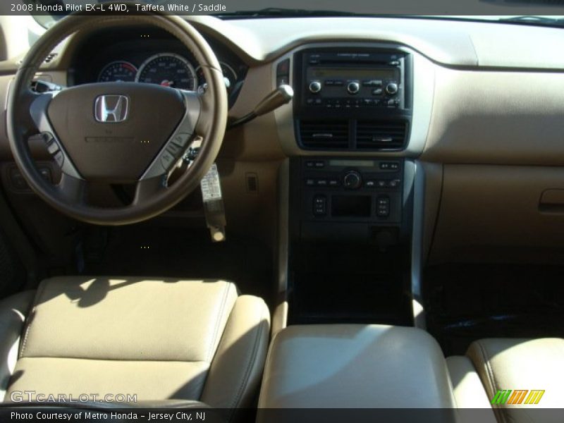 Taffeta White / Saddle 2008 Honda Pilot EX-L 4WD