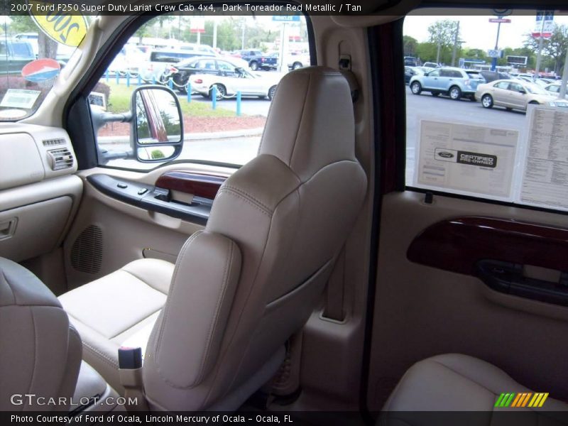 Dark Toreador Red Metallic / Tan 2007 Ford F250 Super Duty Lariat Crew Cab 4x4
