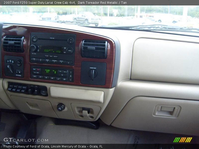 Dark Toreador Red Metallic / Tan 2007 Ford F250 Super Duty Lariat Crew Cab 4x4