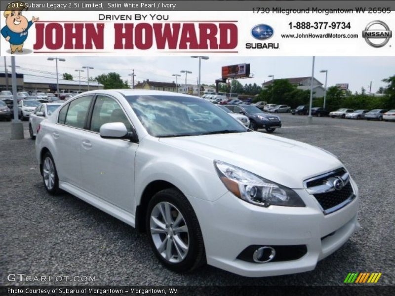 Satin White Pearl / Ivory 2014 Subaru Legacy 2.5i Limited