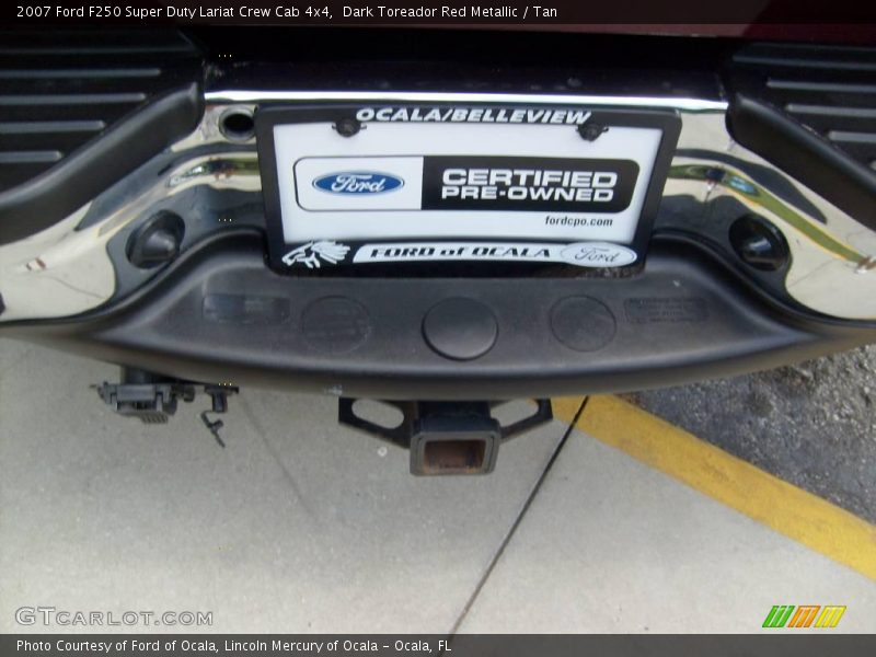 Dark Toreador Red Metallic / Tan 2007 Ford F250 Super Duty Lariat Crew Cab 4x4