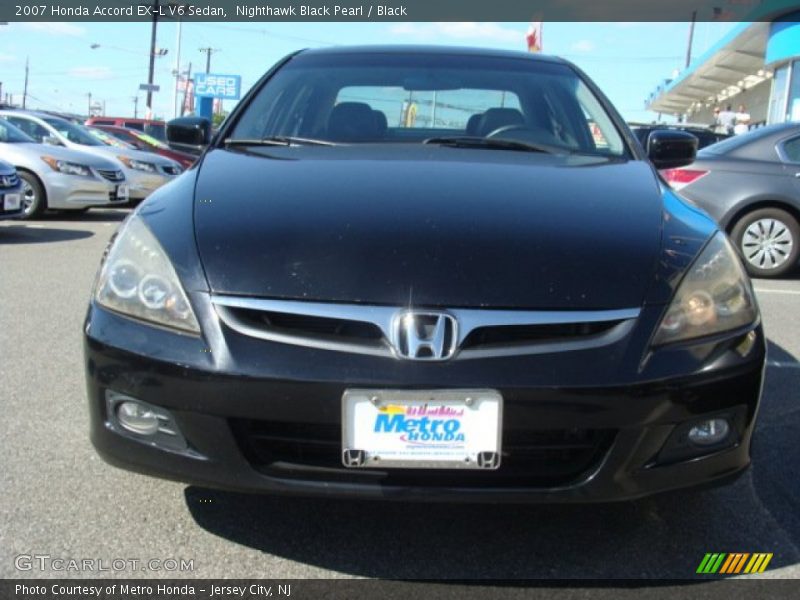 Nighthawk Black Pearl / Black 2007 Honda Accord EX-L V6 Sedan